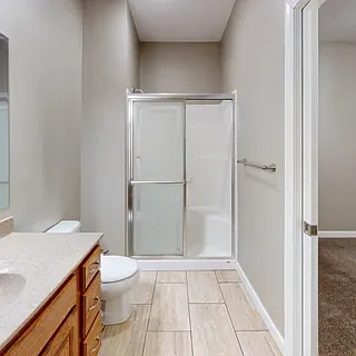 Master Bath 48" Shower with Glass shower door