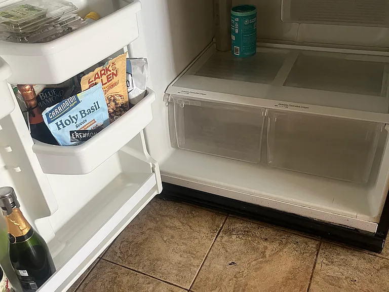 Clean Whirlpool refrigerator.