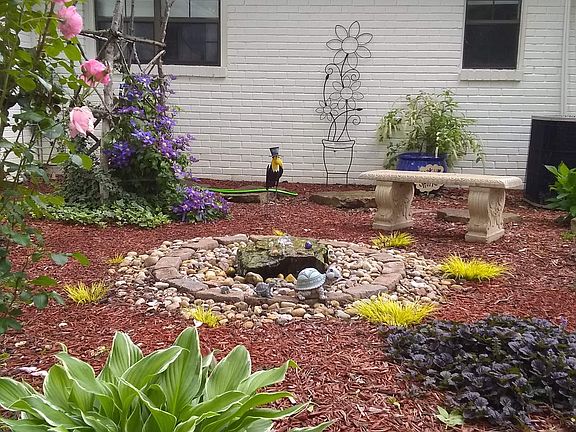 Peaceful rock fountain