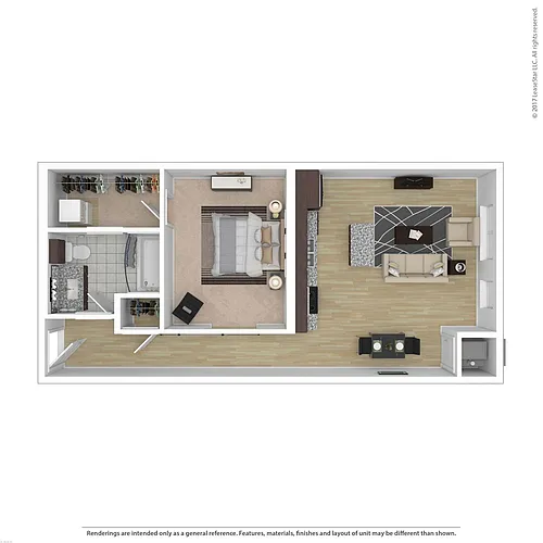 Floor plan 1 Bedroom - A3