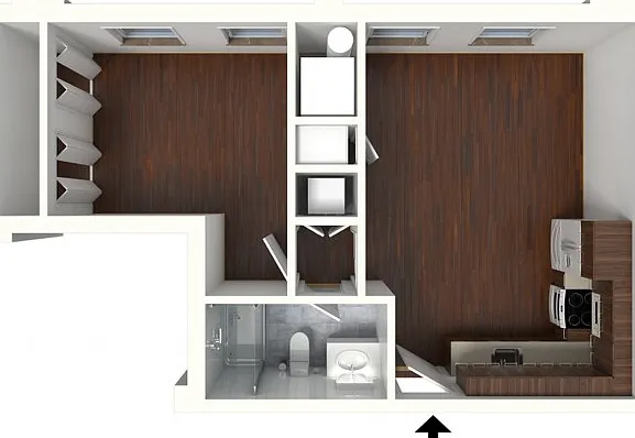 One Bedroom - Floor Plan E One Bedroom - Floor Plan E