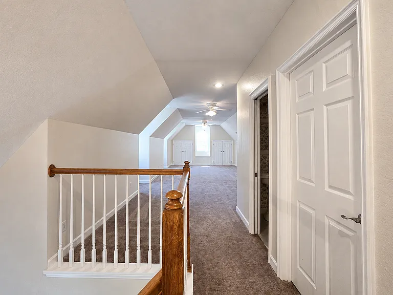 Enormous Upstairs Bonus Room with Private Half Bath and 3 Large Storage Closets