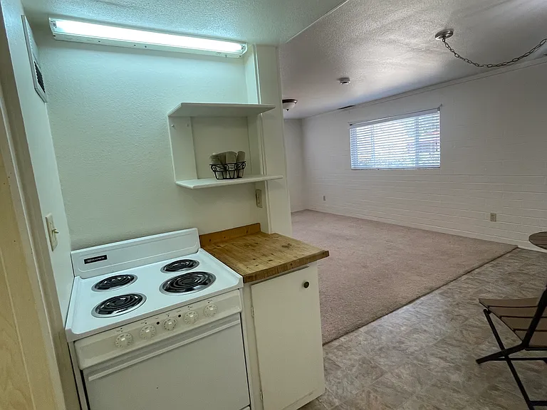 stove and living area