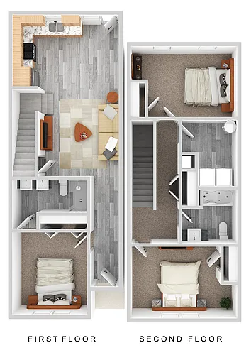 Floor plan 3b2b Luxury Townhome