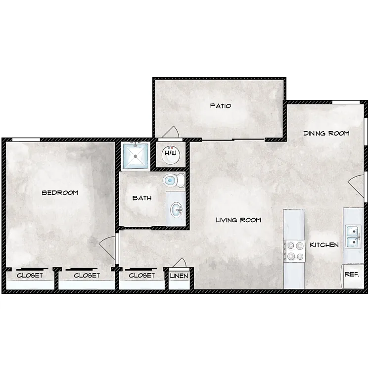 Floor plan One Bedroom