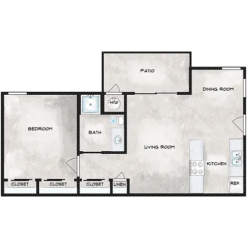 Floor plan One Bedroom