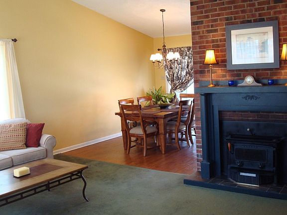 Vaulted ceilings & cozy wood burner.
