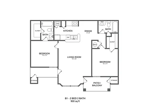 Floor plan FH | 2 Bedroom