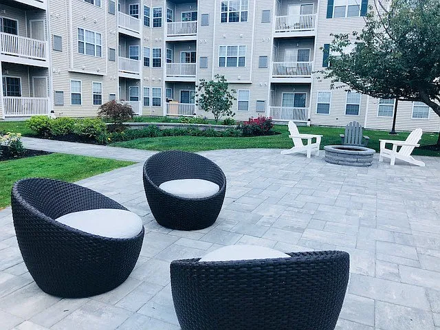 Lounge with friends on the outdoor patio