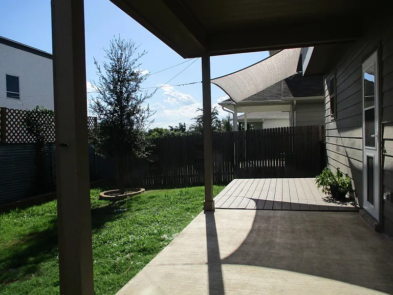 Back porch with deck