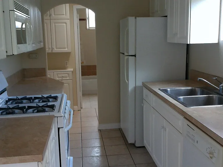 Galley style kitchen