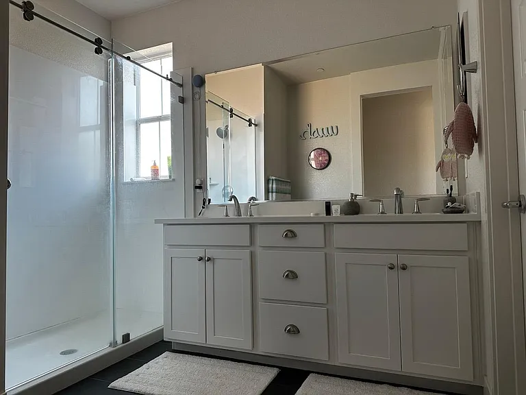 Primary Bathroom with Walk In Shower - Barn Style
