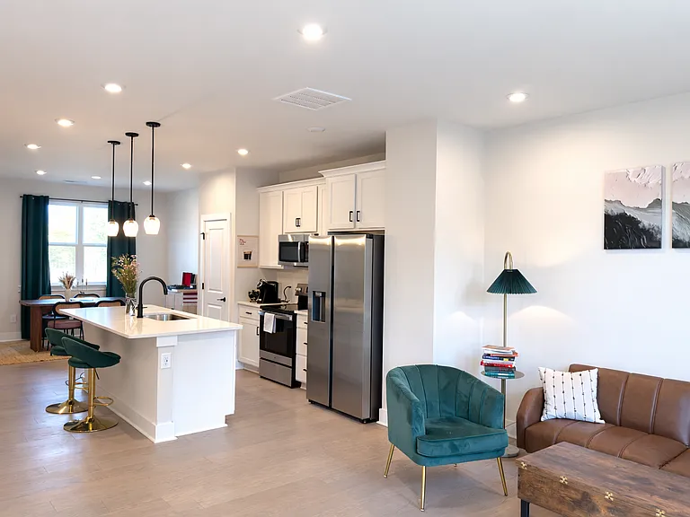 Open concept kitchen and living space