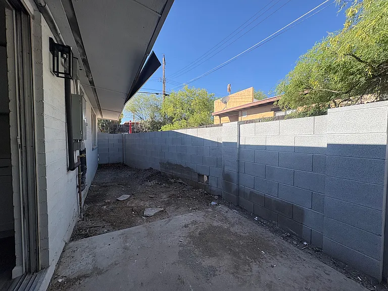 Backyard - will be cleaned and option for washer / dryer