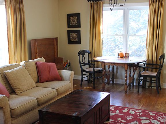 Hardwood floors in the living room