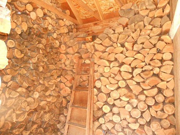 Wood storage room