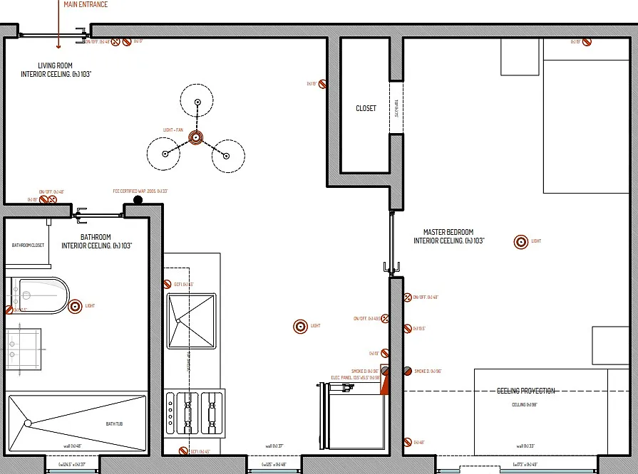 Floor plan 544-4 1BDR 1 BATH