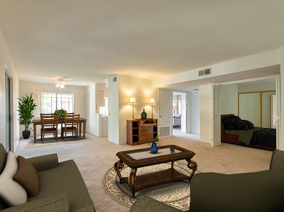 Open living and dining space