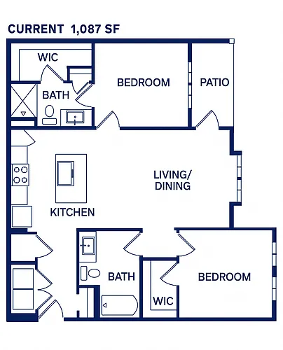 Floor plan B1a - Current