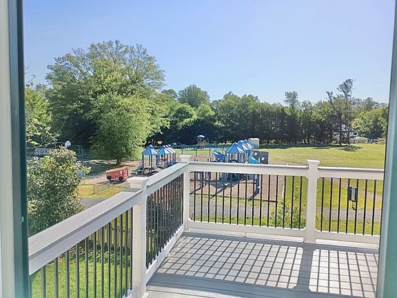 View of elemetary school playground from the Deck