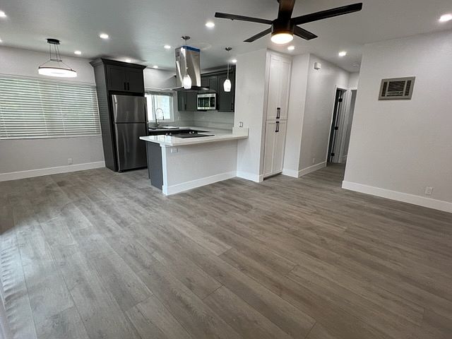 Large open dining room/living room area