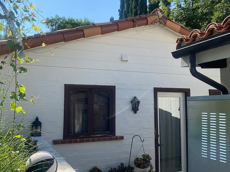 Rear view entrance.