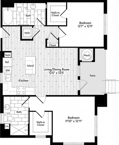 Floor plan 2C EAST