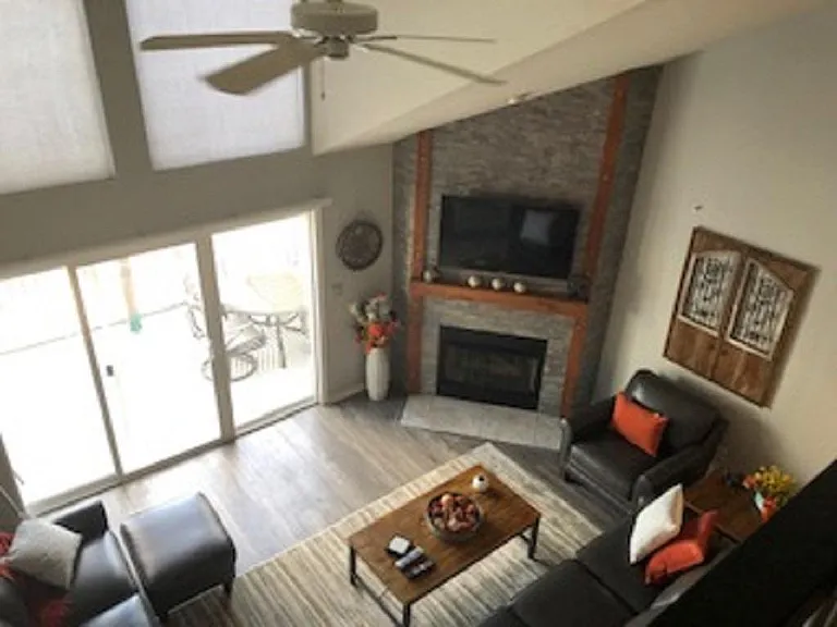 Living area view from loft
