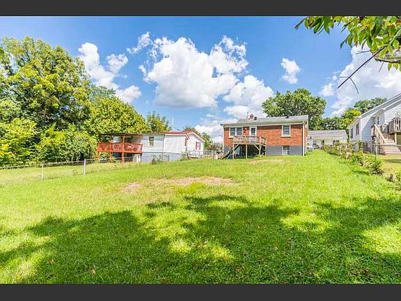 Fenced backyard