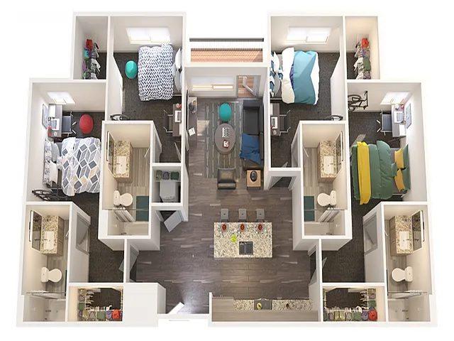 Floor plan 4X4 D1