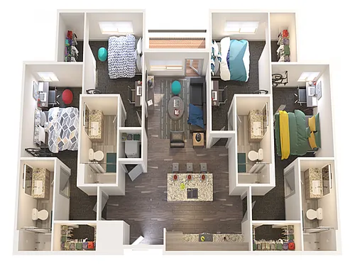 Floor plan 4X4 D1