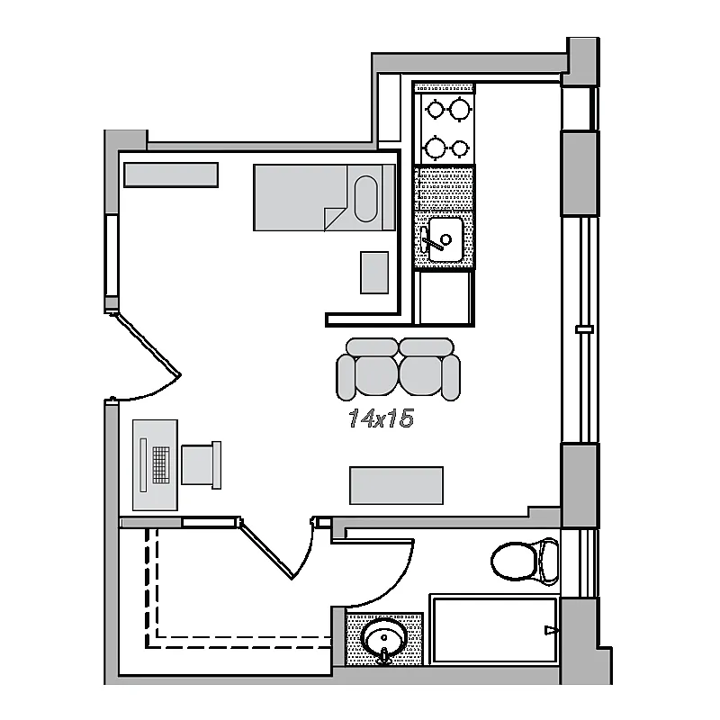 Floor plan Studio