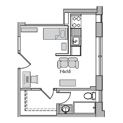 Floor plan Studio