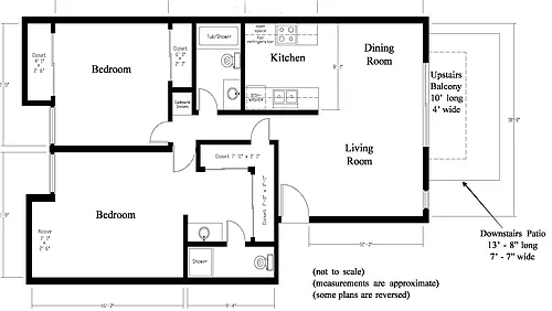 Floor plan 2BD2BA
