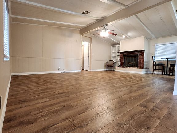 Living room with fireplace