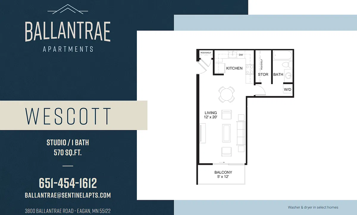 Floor plan Wescott - Studio