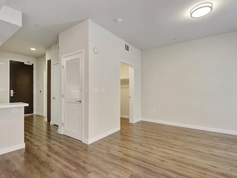 Studio Living Room with Hard Surface Flooring