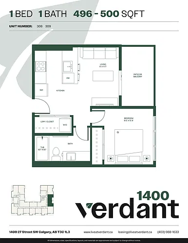 Floor plan 1 Bedroom 1 Bath 1 Bed 1 Bath 11