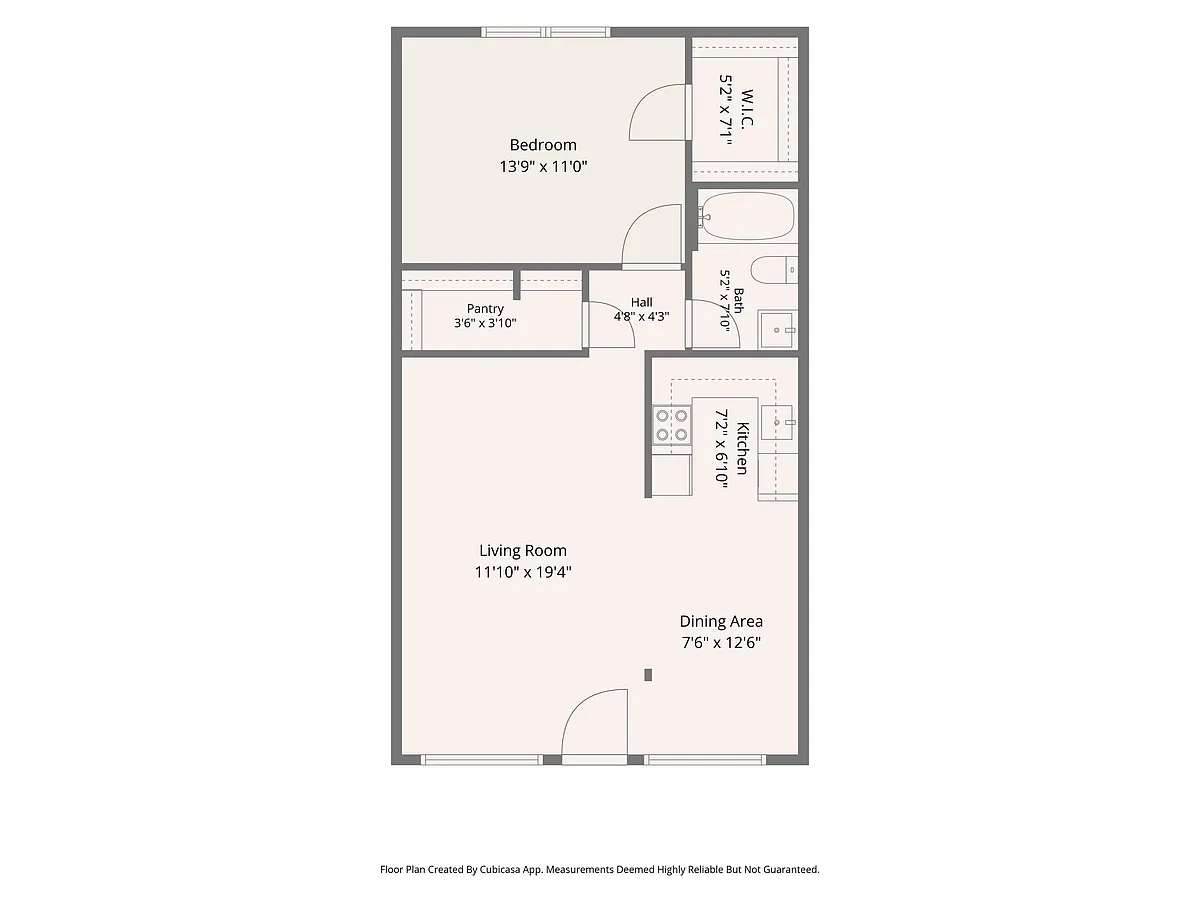 Floor plan One Bed