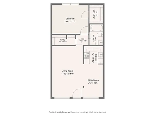Floor plan One Bed