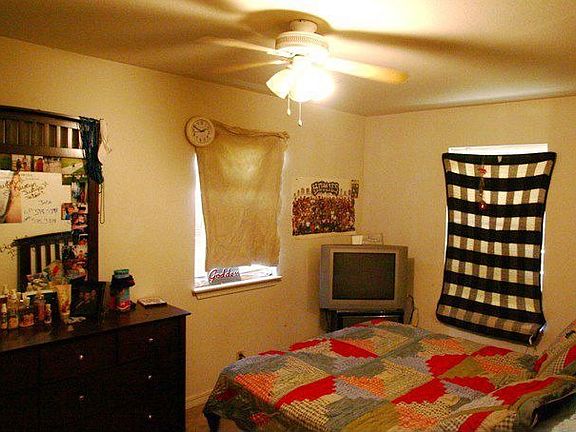 The master bedroom is large enough for a queen size bed