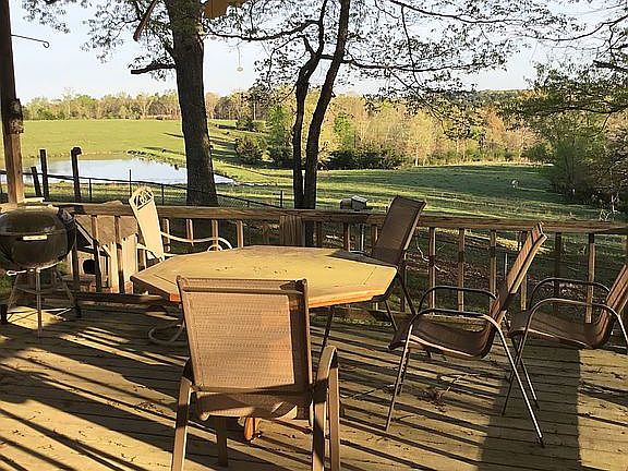 View of backyard from deck