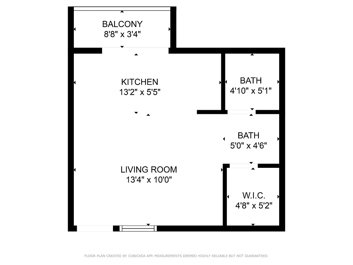 Floor plan S1 - 0 Bedroom 1 Bathroom