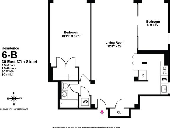 2nd image of 30 E 37th St APT 6B