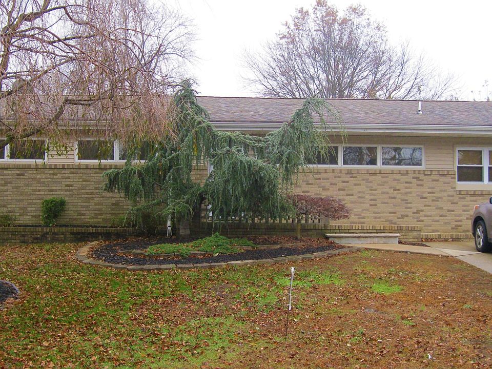front view of home. 2 car driveway.