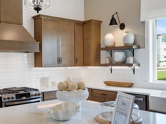 Subway tile backsplash