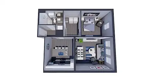 Floor plan Bldng 1 - Interior 737 SF