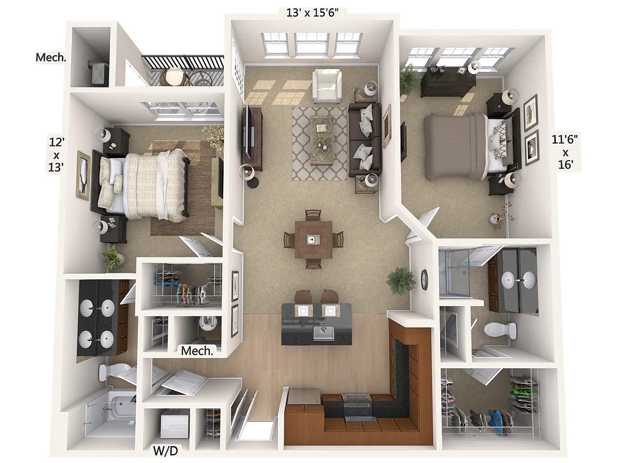 Floor plan B4-1199sq