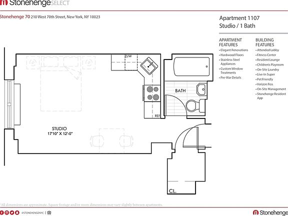 2nd image of 210 W 70th St APT 1107