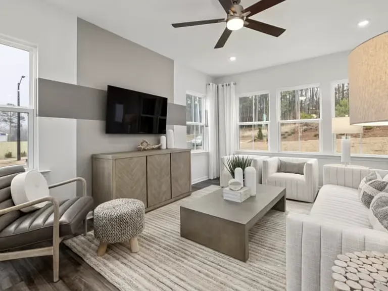 Spacious Living room with sunlight